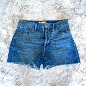 Madewell High Rise Denim Shorts with Frayed Hem - Size 27